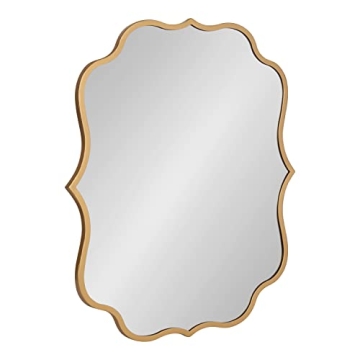 Kate and Laurel Higby Scalloped Wall Mirror 24x31 Gold