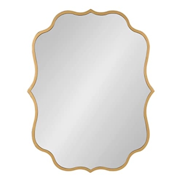 Kate and Laurel Higby Scalloped Wall Mirror 24x31 Gold
