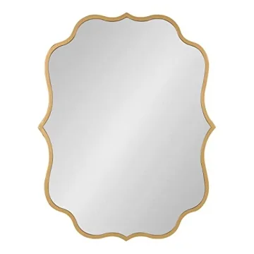 Kate and Laurel Higby Scalloped Wall Mirror 24x31 Gold