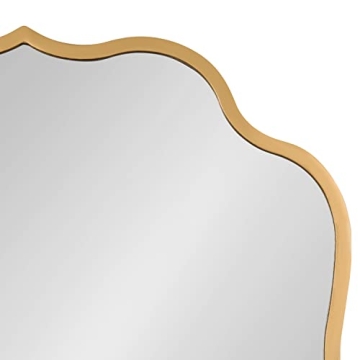 Kate and Laurel Higby Scalloped Wall Mirror 24x31 Gold