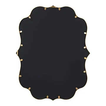 Kate and Laurel Higby Scalloped Wall Mirror 24x31 Gold