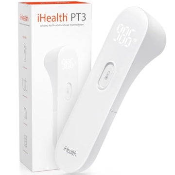 iHealth No-Touch Forehead Thermometer, Infrared Digital Thermometer for Adults and Kids, Touchless B...