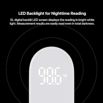 iHealth No-Touch Forehead Thermometer, Infrared Digital Thermometer for Adults and Kids, Touchless Baby Thermometer, 3 Ultra-Sensitive Sensors, Large LED Digits, Quiet Vibration Feedback, Non Contact