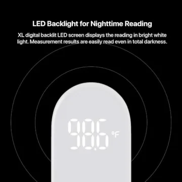 iHealth No-Touch Forehead Thermometer, Infrared Digital Thermometer for Adults and Kids, Touchless Baby Thermometer, 3 Ultra-Sensitive Sensors, Large LED Digits, Quiet Vibration Feedback, Non Contact