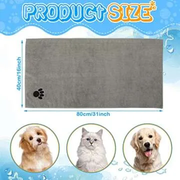 Chumia Microfiber Dog Towels - 4 Pack Soft & Absorbent