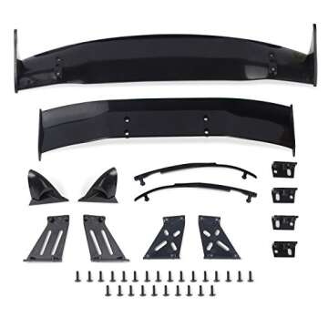 Coolplay® 1/10 RC Car Body Wing Spoiler Body Shell Rear Spoiler Tail Wing Side Mirror Toy Vehicles ...
