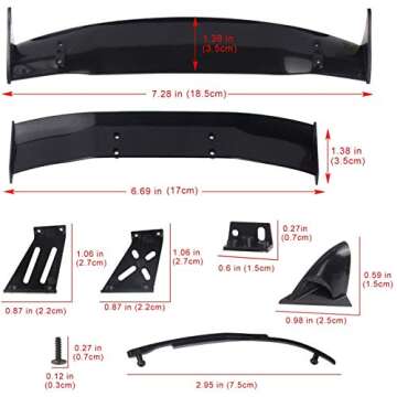 Coolplay® RC Car Spoiler for 1/10 Racing Enthusiasts
