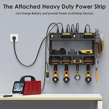 CCCEI Wall Mount Power Tool Organizer with Charging Station