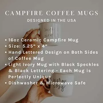 Sweet Water Decor Fall Coffee Mugs | Seasonal 16oz Ceramic Campfire Coffee Cup | Microwave & Dishwasher Safe Autumn Mug Great for Halloween, Pumpkin Spice Lattes & Thanksgiving (Hello Pumpkin)