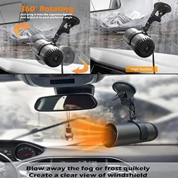 Portable Car Heater & Windshield Defogger 12V 150W