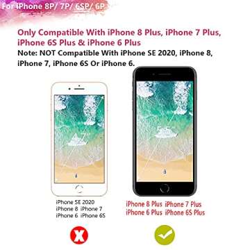 [Upgraded] RUNSY Battery Case for iPhone 8 Plus / 7 Plus / 6S Plus / 6 Plus, 8000mAh Rechargeable Extended Battery Charging / Charger Case, Adds 2x Extra Juice, Support Wire Headphones (5.5 inch)