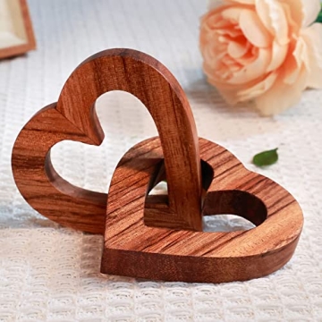 Handmade Wooden Heart Gifts for Valentine's Day - Romantic Couple Present