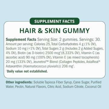 Semaine Hair & Skin Gummy — Collagen Gummy with Astaxanthin – Promotes Healthy Aging, Boosts Hair & Nail Strength, Supports Joints & Immune System, Wrinkle Support. (60 Count)