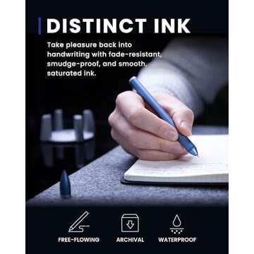 novium Hoverpen - Luxury Pen for Men & Women, Vertically Standing Executive Ballpoint Pen with Top Grade Free-Flowing Ink Refill, Metal Made, Unique Gifts, Luxury Pen for Men, Mens Gifts Ideas