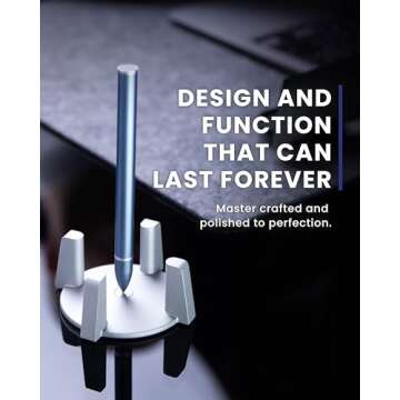 novium Hoverpen - Luxury Pen for Men & Women, Vertically Standing Executive Ballpoint Pen with Top Grade Free-Flowing Ink Refill, Metal Made, Unique Gifts, Luxury Pen for Men, Mens Gifts Ideas