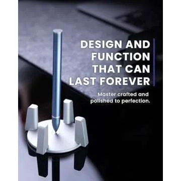 novium Hoverpen - Luxury Pen for Men & Women, Vertically Standing Executive Ballpoint Pen with Top Grade Free-Flowing Ink Refill, Metal Made, Unique Gifts, Luxury Pen for Men, Mens Gifts Ideas