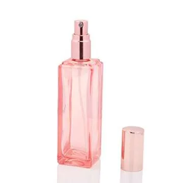 4 Pcs,1 Oz Pink Fine Mist Atomizer,Empty Glass Bottles With Rose-Golden Spray Pump Head,Protable Tra...