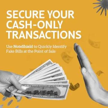 NoteShield 6 Pack Counterfeit Detector Pen Counterfeit Pens Bill Pens Money Marker Detect Fake Marker, Check Bills False Currency Counterfit Marker Pen