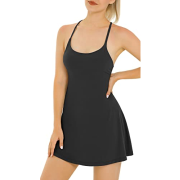 Stylish Heathyoga Womens Tennis Dress with Shorts & Pockets