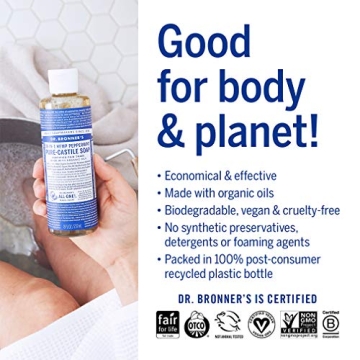 Dr. Bronner's Pure-Castile Soap - Versatile Peppermint Clean