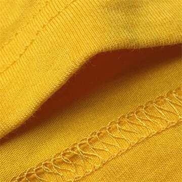 BLACKMYTH Women's Graphic Funny T Shirt Cute Tops Teen Girl Tees Yellow Large