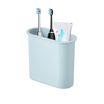YJOHIGO Wall Mount Toothbrush Holder - Space-Saving Bathroom Organizer