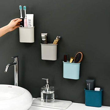 YJOHIGO Wall Mount Toothbrush Holder for Bathroom Organization