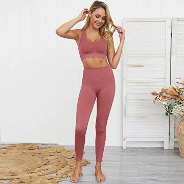 Hotexy Seamless 2 Piece Workout Set for Women