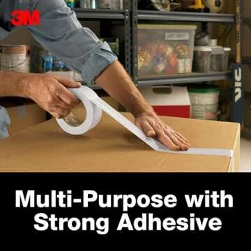 3M Multi-Use Colored Duct Tape, White with Strong Adhesive and Water-Resistant Backing, Multi-Surface 3M Duct Tape for Indoor and Outdoor Use, 1.88 Inches x 20 Yards, 1 Roll (3920-WH)