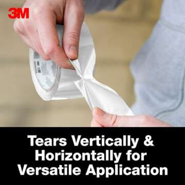 3M Multi-Use Colored Duct Tape, White with Strong Adhesive and Water-Resistant Backing, Multi-Surface 3M Duct Tape for Indoor and Outdoor Use, 1.88 Inches x 20 Yards, 1 Roll (3920-WH)