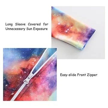 Zestonie Girls Long Sleeve Rash Guard One Piece Swimsuit