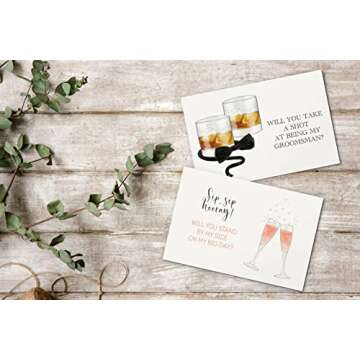 Set of 20,Maid of Honor Proposal Gifts and Bride & Groomsmen Gifts,Bridesmaid + Groomsman Set of 20