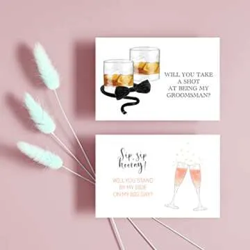 Set of 20,Maid of Honor Proposal Gifts and Bride & Groomsmen Gifts,Bridesmaid + Groomsman Set of 20