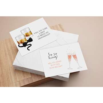 Set of 20,Maid of Honor Proposal Gifts and Bride & Groomsmen Gifts,Bridesmaid + Groomsman Set of 20