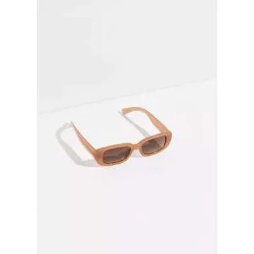 DUPER Sunglasses Womens Brown Glasses- Trendy Sunglasses Men Y2K Glasses, Brown Sunglasses Fashion Glasses, Rectangle Sunglasses, 90s Y2K Sunglasses For Womens, Square Shades Glasses