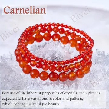 Bivei Energizing Carnelian Bracelet for Women Handmade Jewelry