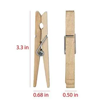 Clorox Wood Clothespins - Versatile Clips for Laundry & Crafts