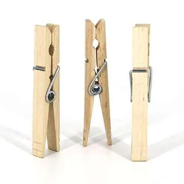 Clorox Wood Clothespins - Versatile Clips for Laundry & Crafts