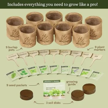 9 Herb Garden Kit - Perfect Unique Gift for Plant Lovers