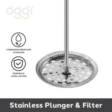 Oggi French Press Coffee Maker for Perfect Brews
