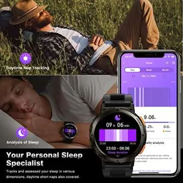 KOSPET Tank T3 Ultra 2 Smart Watch GPS for Men (T2, Carbon Black)