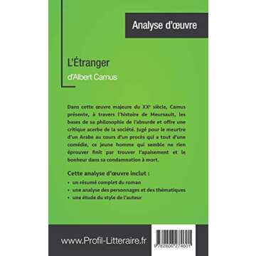 L'Étranger d'Albert Camus (Analyse approfondie): Profitez d'une exploration littéraire enrichissan...