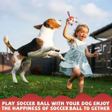 QDAN Dog Soccer Ball Toy with Straps - Fun & Durable
