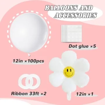 100 Elegant 12-Inch White Balloons for Every Celebration