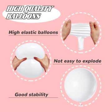 100 Elegant 12-Inch White Balloons for Every Celebration
