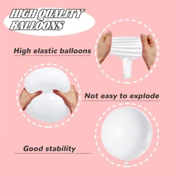 100 Elegant 12-Inch White Balloons for Every Celebration