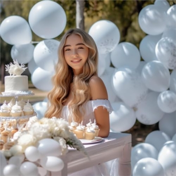 100 Elegant 12-Inch White Balloons for Every Celebration