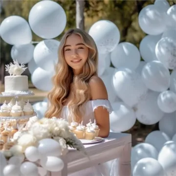 100 Elegant 12-Inch White Balloons for Every Celebration
