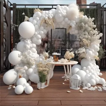100 Elegant 12-Inch White Balloons for Every Celebration