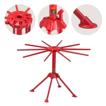 GOZIHA Red Pasta Drying Rack for Homemade Noodles